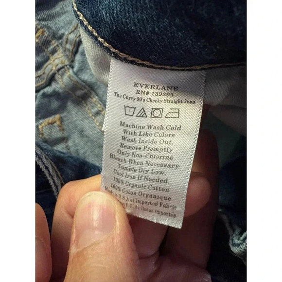 Everlane The Curvy 90s Cheeky Straight High Waist Jean Size 30 Ankle - Picture 8 of 14